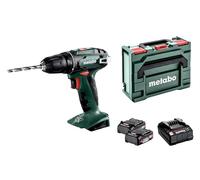 Metabo Perceuse-visseuse sans fil BS 18 18 V Li-Ion metaBOX 145 2x2 Ah + SC 30