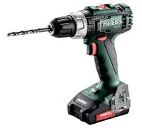 Metabo BS 18 L Perceuse-visseuse sans fil 2x18V/2Ah Li-Ion, Chargeur SC 60 Plus, Coffret (602321500)