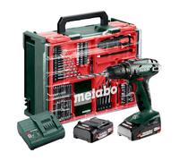 Perceuse-visseuse sans fil Metabo BS 18 Set 602207710 18 V 2 Ah Li-Ion + 2 batteries, brushless, + m