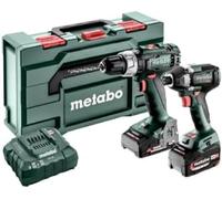 Metabo BSLBL+SSD200LTBL -Perceuse-visseuse à percussion sans fil, Clé à chocs sans fil + batterie, + chargeur