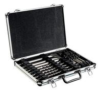 Metabo Set de forets et burins SDS‑Plus 628414000 – 17 pièces, coffret aluminium