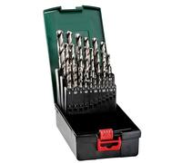 metabo Coffret de Forets HSS-G SP, Set de 25 Pièces pour Métal et Acier | Boîtier robuste SP, idéal pour perçage polyvalent du fer, plastique et métaux non-ferreux, diamètres de 1 à 13 mm