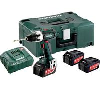 Metabo Perceuse-visseuse sans fil BS 18 LT 18 V 4,0 Ah Li‑Ion – 3 batteries, chargeur, mallette