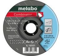 Metabo Combinator 125x1,9x22,23 mmInoxDisque à tronçonner et à ébarberModèle déporté