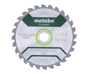 Metabo CordlessWoodClassic 216x30 28WZ 5°neg /B Quantité:1