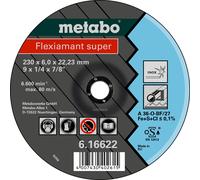 Metabo 616604000 Flexiamant super 150 x 6,0 x 22,23 inox, meule d'ébarbage, modele coudé