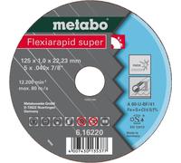 Metabo Flexiarapid super 115 x 1,0 x 22,23 inox, meule de tronçonnage, modèle coudé metabo Quantité:25