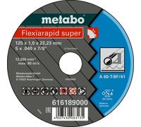 Metabo Flexiarapid super 125x1,0x22,23 acierDisque à tronçonner version droite