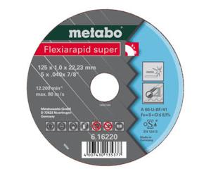 Metabo Flexiarapid super 150 x 1,6 x 22,23 inox, meule de tronçonnage, modèle droit metabo Quantité:25