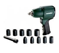 Boulonneuse à choc à air comprimé METABO DSSW 360 set 1/2 + 10 clés à douilles - 6.04118.50"