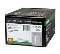 Metabo HPT Agrafes à couronne standard galvanisées calibre 16 pour N5008AC2, 1,2 cm x 3,8 cm, 10 000 pièces (11203HHPT)