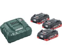 metabo Jeu d´accu sans fil Basic 4,0 LiHD 18 V 3 x 4 (LiHD) Ah