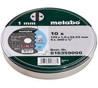 Metabo Jeu de 10 meules de tronçonnage SP 125x1,0x22,23 Inox, TF 41 616359000