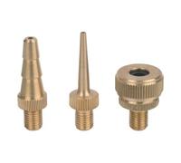 Metabo Jeu de valves comprenant 3 composants, notamment un adaptateur pour la valve de bicyclette, une aiguille de gonflage pour ballon et un adaptateur pour le gonflage de matelas pneumatiques metabo