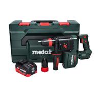 Metabo KH 18 LTX BL 28 Q Marteau perforateur sans fil 18 V 3 J SDS plus Brushless + 1x batterie 10,0 Ah + metaBOX - sans chargeur