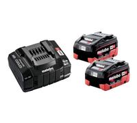 Metabo Basic-Set 2 x LiHD 5.5 Ah SE 685190000 Batterie pour outil et chargeur 18 V 5.5 Ah LiHD