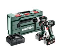 Metabo Comboset 2.8.8. 18V Li-ion Accu Perceuse-visseuse Et Clé À Chocs Set (2x5.2Ah) Dans MetaBOX