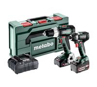 Metabo Kit Perceuse Visseuse Combinée 18V & Visseuse à Chocs MPTCSET286