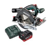 Metabo KS 18 LTX 57 Scie circulaire portative sans fil 18 V 165 mm + 1x batterie LiHD 5,5 Ah + chargeur