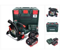 Metabo KS 18 LTX 57 Scie circulaire sans fil 18V 165x20mm + 2x Batteries 8,0Ah + Chargeur + Coffret MetaLoc ( 601857810 )