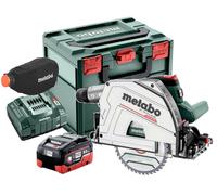 Metabo KT 18 LTX 66 BL 18V Li-ion Batterie Scie Circulaire Plongeante Kit (2x 8,0Ah Batterie) Dans MetaBOX - 165 X 20mm - Sans Charbon