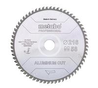 Metabo Lame de scie 'Aluminium cut - Professional', 216x30 Z58 FZ/TZ 5°neg - 628443000