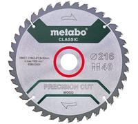 Metabo Lame de scie circulaire Classic 216x30 Z40 WZ 5 ° NEG / B 628652000