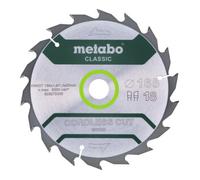 Metabo Lame de scie circulaire HW/CT 165 x 20 x 1,8/1,2, nombre de dents 18, denture en biseau alterné, angle d'attaque 20°, « Precision cut classic » metabo Quantité:1