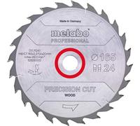 Metabo Lame de scie Metabo "coupe de bois de précision - professionnelle", 165x2,2/1,4x20 Z42 WZ 15°. Quantité:1