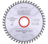 Metabo Lame de scie "precision cut wood - professional", 220x2,6/1,6x30, Z48 DZ/HZ 10