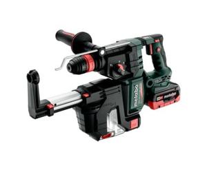 Metabo Marteau combiné sans fil Metabo KH 18 LTX BL 28 Q Set ISAavec système d'aspiration des poussières intégré et mandrin interchangeable Metabo Quick ; metaBOX 185 XL ; 18V 2x5.5Ah LiHD + ASC 145 Q