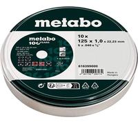 Metabo Metall 125 × 1,0 × 22mm Disque Edelstahl / boîte de 10 pièces
