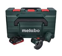 Metabo Meuleuse d'angle sans fil CC 18 LTX Brushless + 1x Batterie 4,0Ah + Coffret de transport MetaLoc - sans chargeur