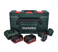 Metabo Meuleuse d'angle sans fil CC 18 LTX Brushless + 2x Batteries 5,5Ah + Chargeur + Coffret de transport MetaLoc