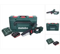 Metabo MS 18 LTX 15 Trononneuse sans fil 18 V 15 cm 5 m/s + 1x accu 4,0 Ah + chargeur + metaBOX
