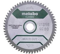 Metabo "Multi Cut Classic" HW/CT Lame de scie circulaire 216x30, 60 PZ/LZ 5° 628066000