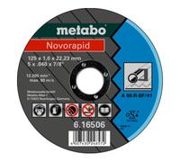 Metabo Novorapid 125 x 1,0 x 22,23 mm, acier, meule de tronçonnage, forme 41 Quantité:25