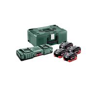 Metabo 685135000 Set De Démarrage 18V LiHD (4x Batterie 8.0Ah) + 2x Chargeur Dans Metaloc