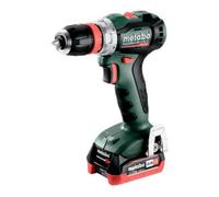 Perceuse-visseuse sans fil Metabo PowerMaxx BS 12 BL Q 601045800 12 V 4 Ah Li-Ion + 2 batteries, + c