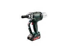 METABO Pistolet à riveter sur batterie NP 18 LTX BL 5.0 2x 2,0 Ah, chargeur ASC 30-36 V