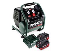 Metabo Power 160-5 18 LTX BL OF compresseur sans fil 18 V 8,0 bar sans brosse + 2x batterie 10,0 Ah + chargeur de batterie