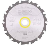 Metabo Power cut wood - professional 628292000 Lame de scie circulaire 165 x 20 x 1.4 mm Nombre de dents: 14 1 pc(s)