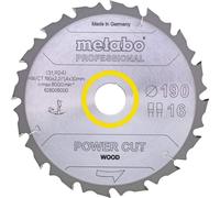 Metabo PowerCutProf 190x20, 14 WZ 25°, 628004000