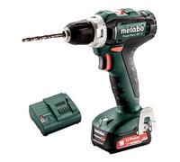 Metabo PowerMaxx BS 12 Perceuse-visseuse sans fil, Batterie (12 V/2,0 Ah), Chargeur SC 30 - 601036000