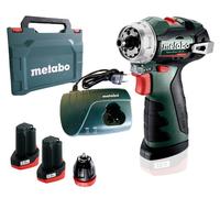 Perceuse-visseuse sans fil Metabo PowerMaxx BS BL Q 601749500 12 V 2 Ah Li-Ion + 2 batteries