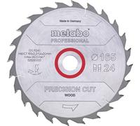 Metabo PRECISION CUT WOOD 628290000 Lame de scie circulaire 165 x 20 x 1.4 mm Nombre de dents: 24 1