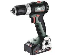 Metabo SB 18 L BL Perceuse Percussion 18 V Brushless 2x2,0Ah Vert | Perceuse à percussion 18 V Brushless compacte. Couple 65 Nm, livrée avec 2 batteries 2,0 Ah et chargeur en coffret metaBOX.