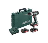 Metabo SB 18 L- Perceuse à Percussion avec 3 Batteries 2 Ah PAIRE 5O Nm