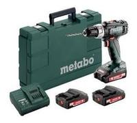 Metabo Perceuse à percussion SB 18 L – 3 batteries 2 Ah Li‑Ion – paire – 5O Nm