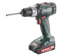 Metabo SB 18 L Perceuse à percussion sans fil, 2x18V/2Ah Li-Ion, Chargeur SC 60 Plus, Coffret - 602317500